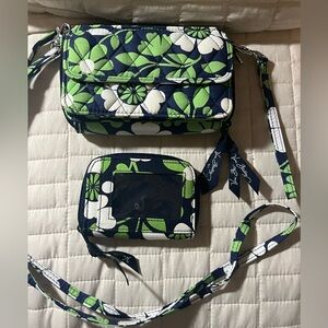Vera Bradley Crossbody Bag and wallet - Retired "Lucky You" pattern